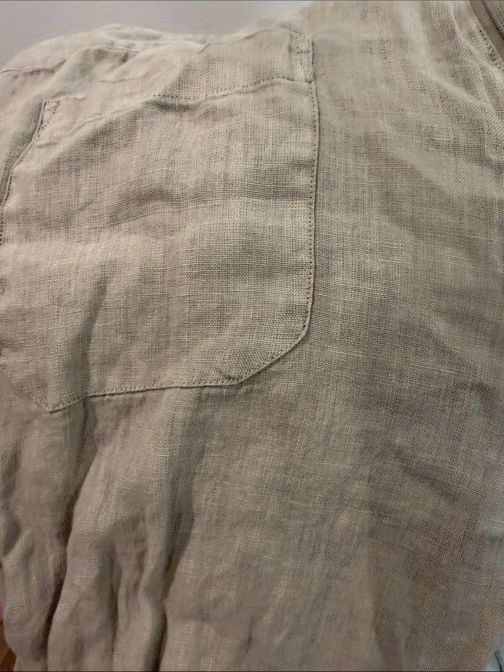Zara Women’s Light Gray Linen-Blend Chinos - Picture 3 of 4